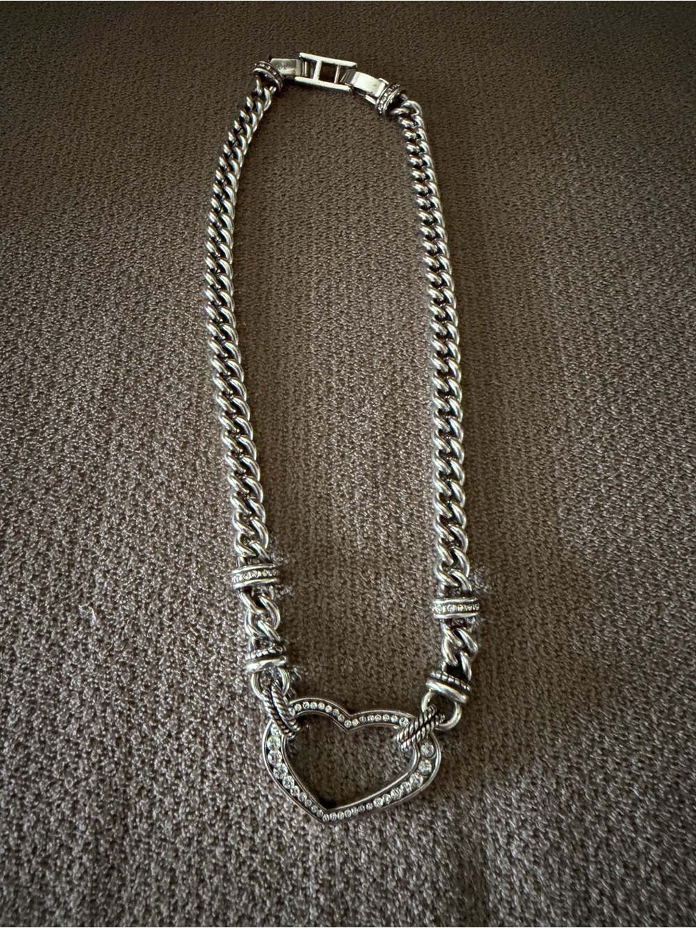 Brighton Two-Sided heart necklace EUC